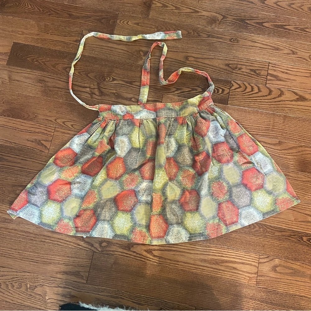 🛍️3/$30  Multicoloured‎ honeycomb patterned apron